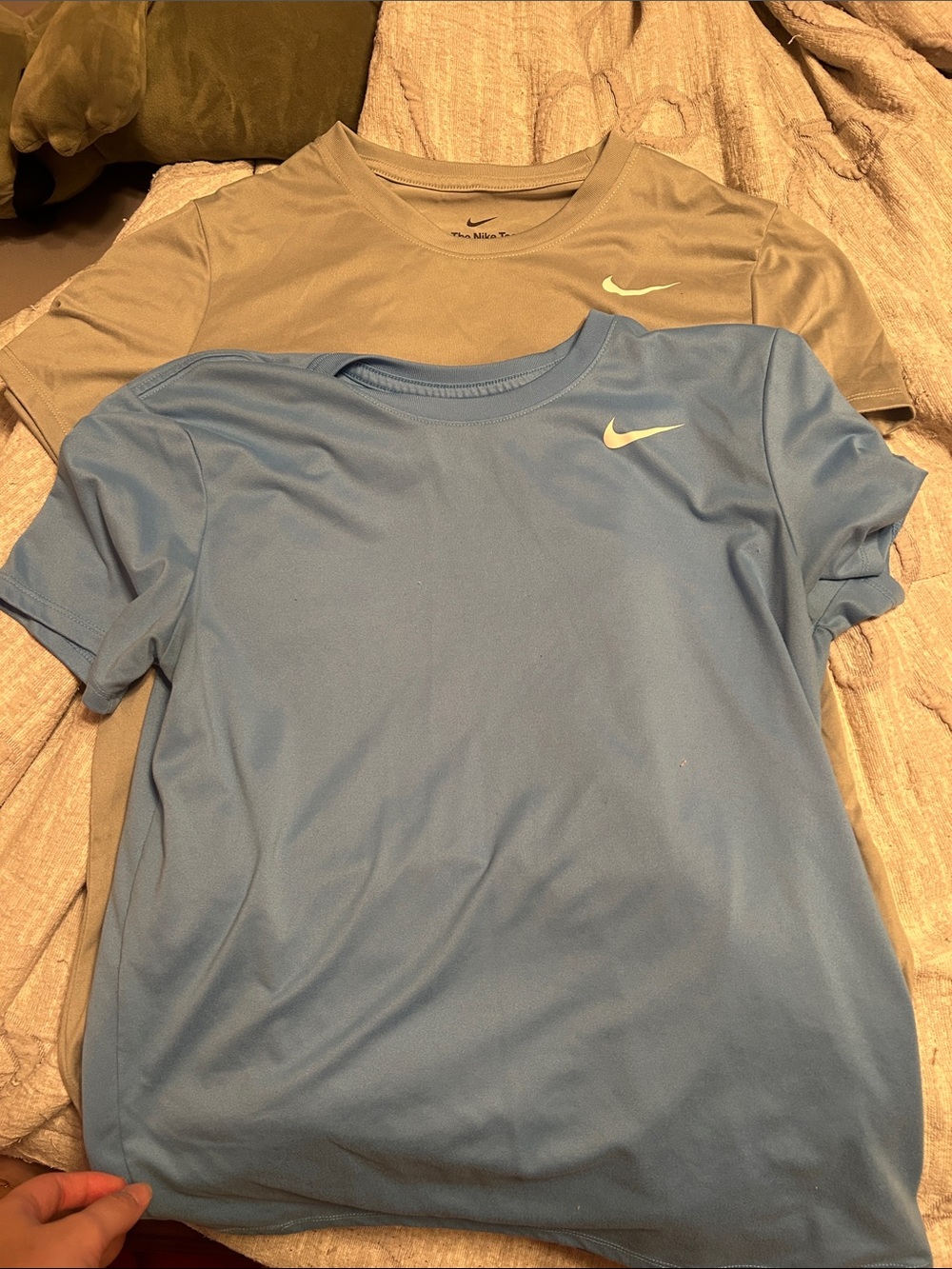 Bundle Nike Men’s Short Sleeve Dri-FIT Tee — Light Blue & Tan